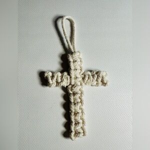 Handmade Macrame Cross Wall Hanging